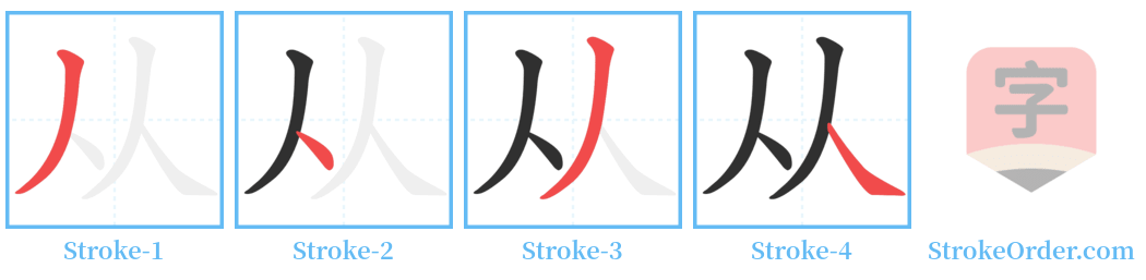 从 Stroke Order Diagrams