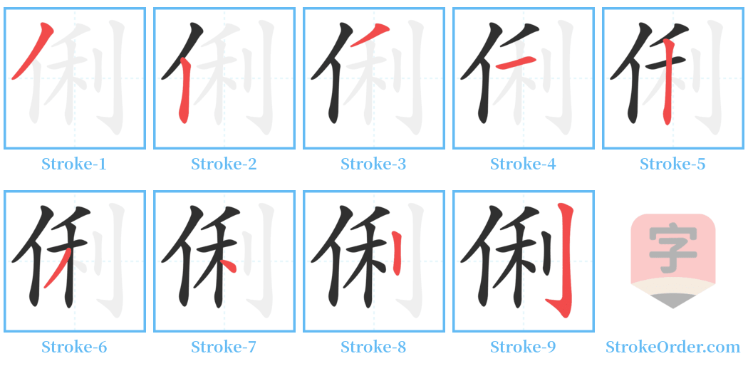 俐 Stroke Order Diagrams