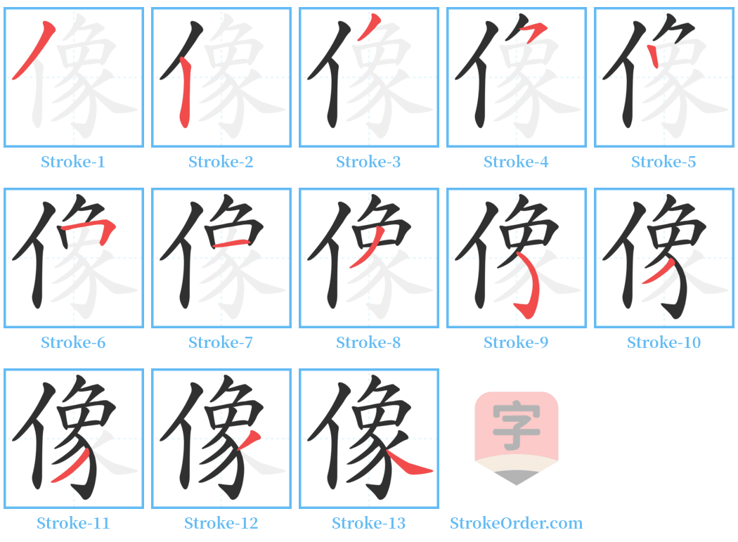 像 Stroke Order Diagrams