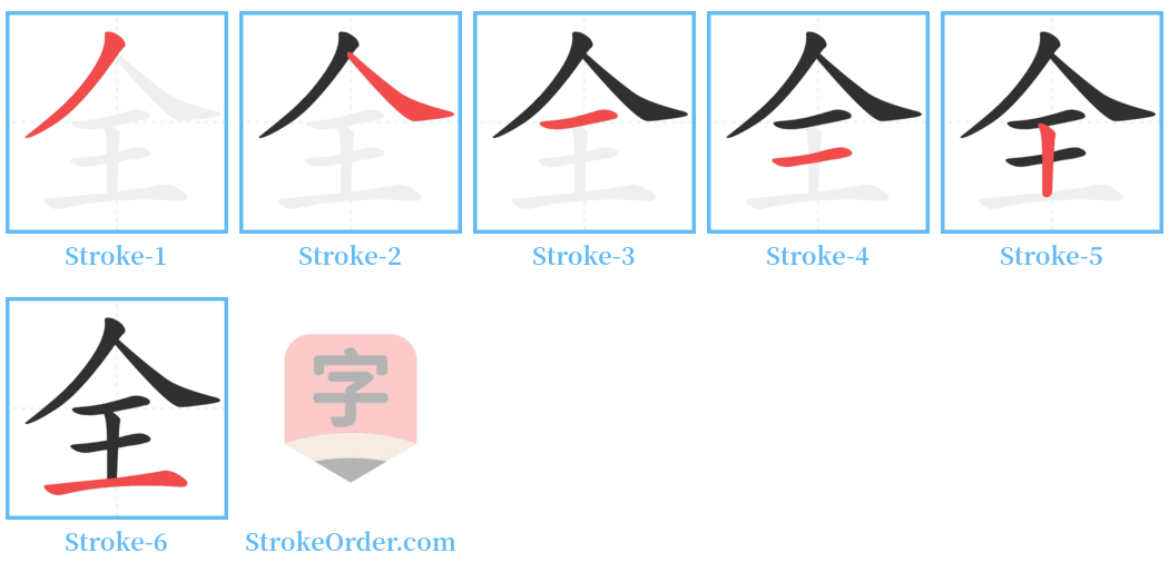 全 Stroke Order Diagrams