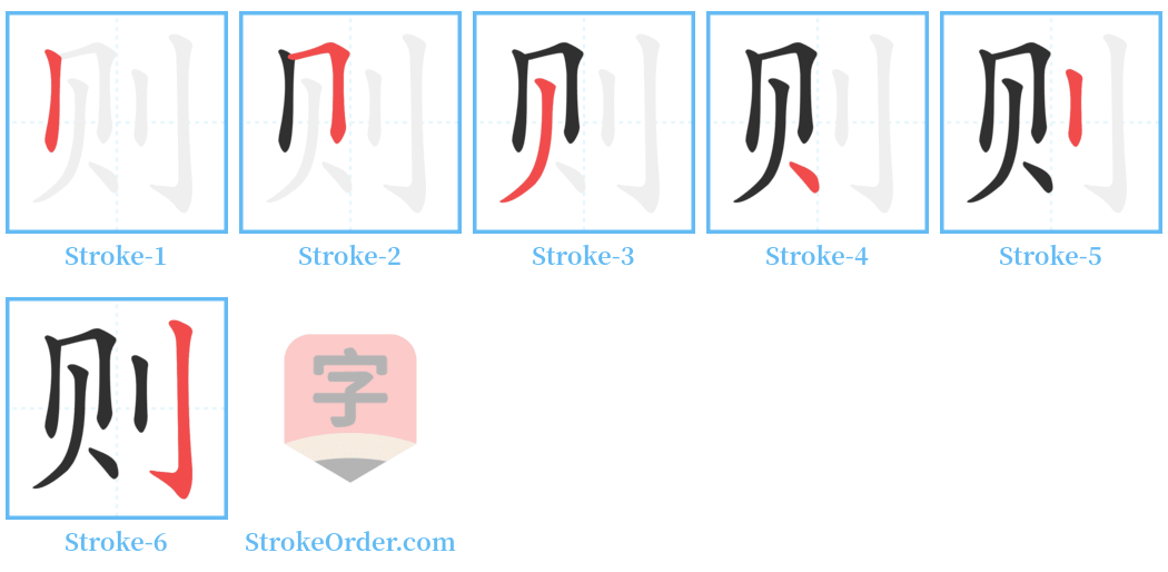 则 Stroke Order Diagrams