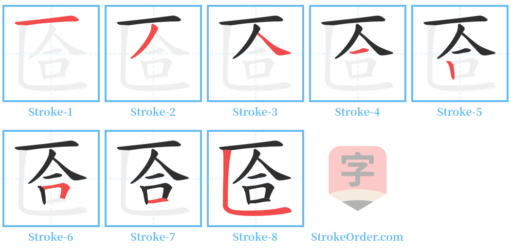 匼 Stroke Order Diagrams