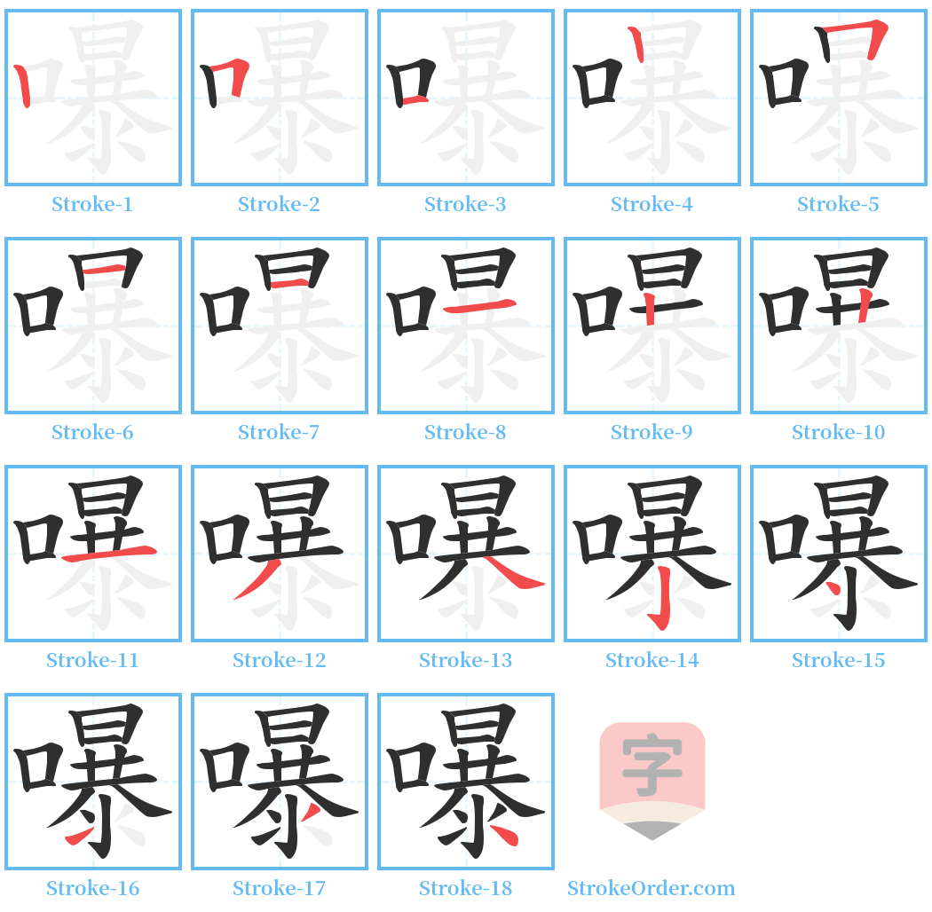 嚗 Stroke Order Diagrams