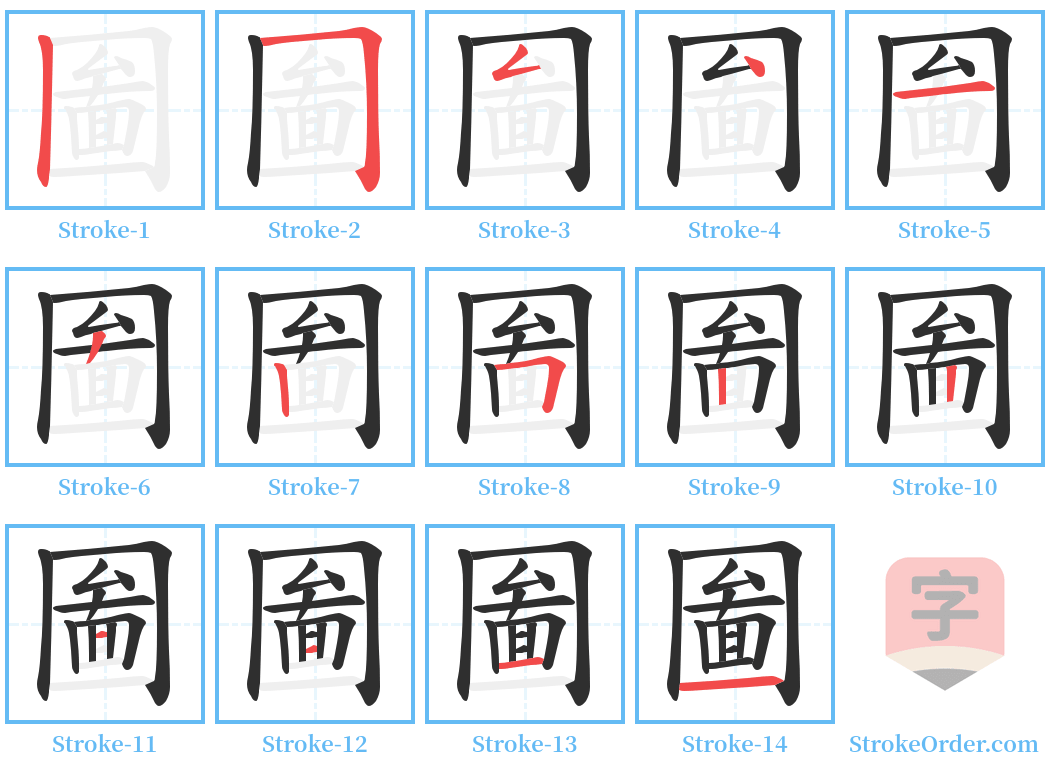 圗 Stroke Order Diagrams