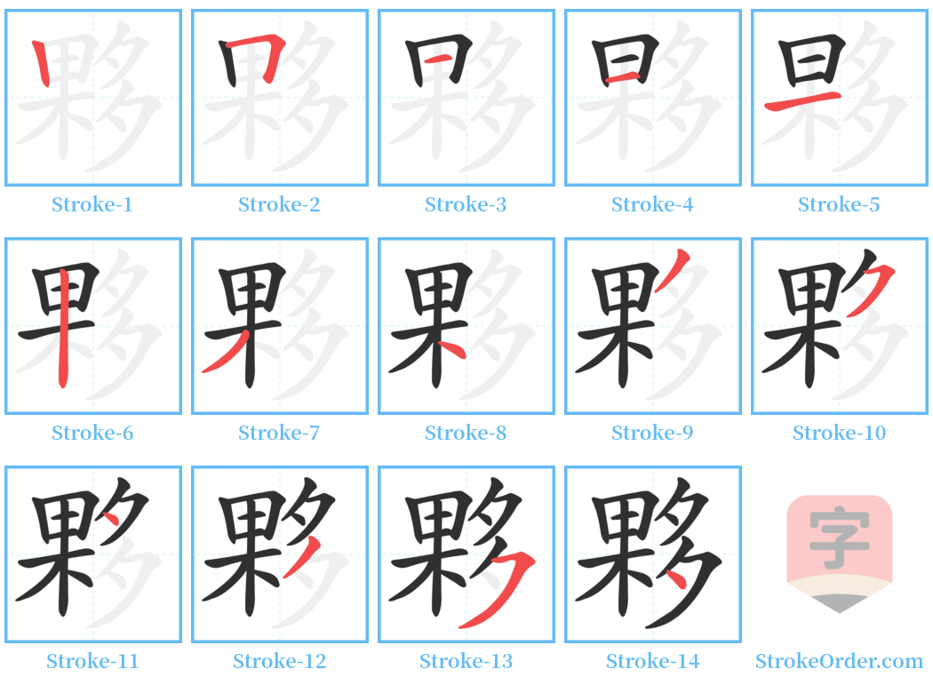 夥 Stroke Order Diagrams