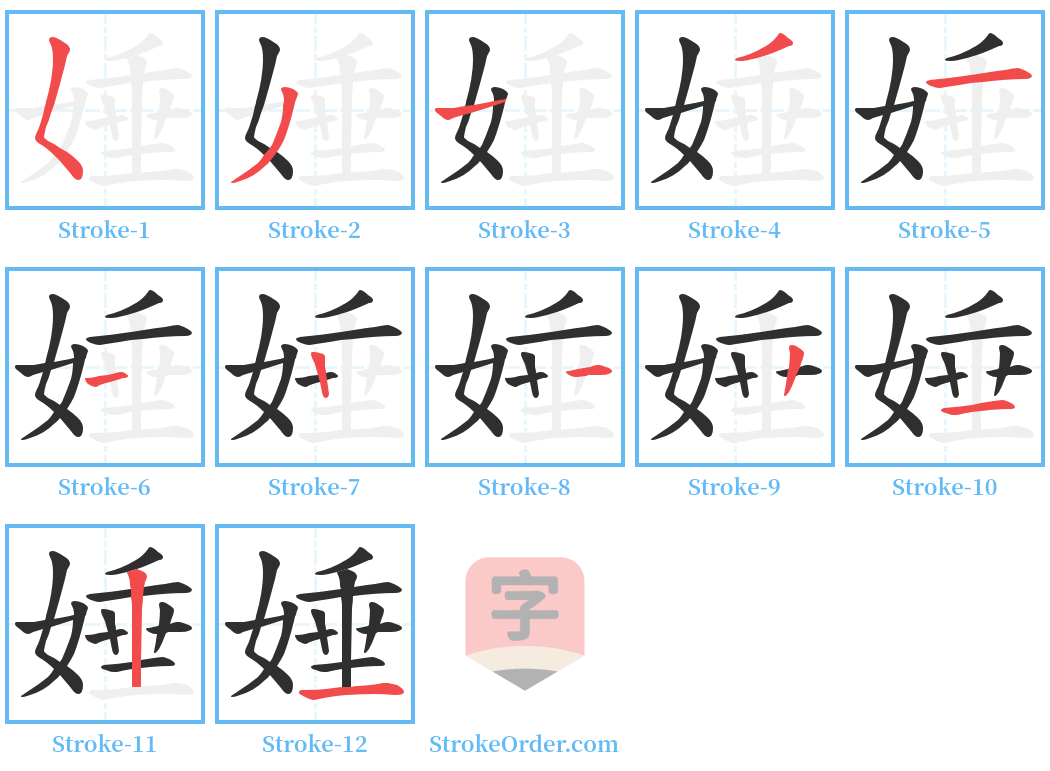 娷 Stroke Order Diagrams