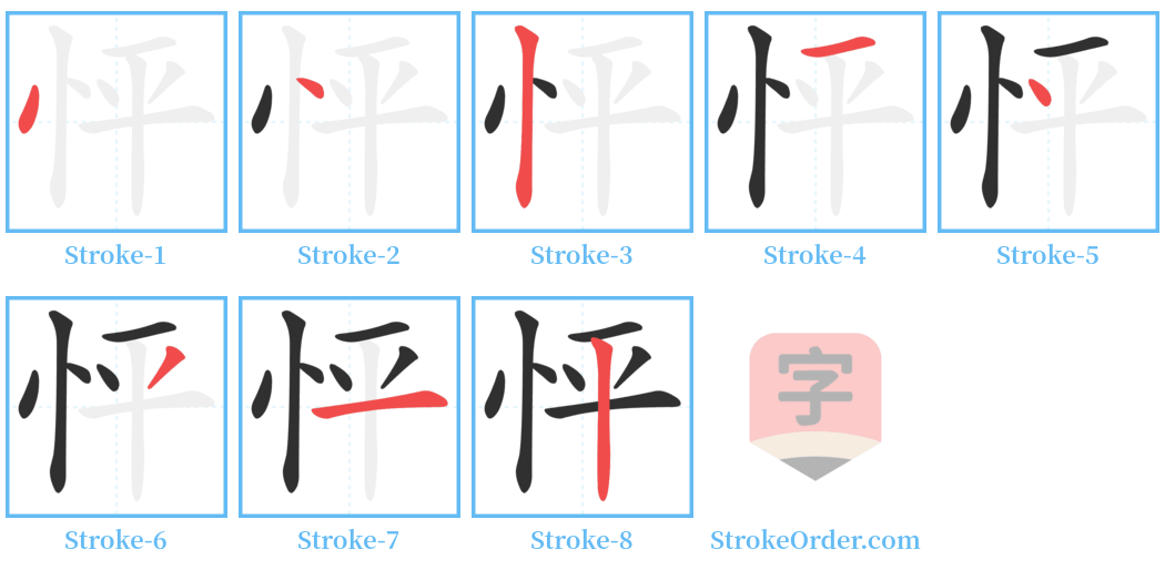 怦 Stroke Order Diagrams