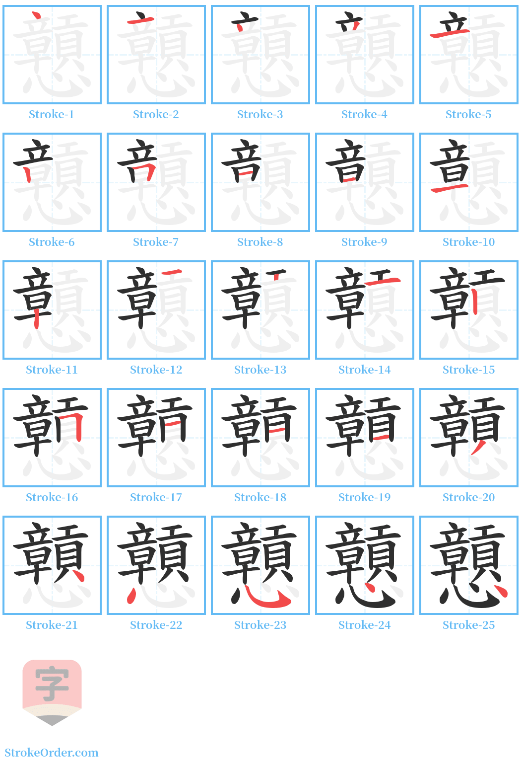 戅 Stroke Order Diagrams