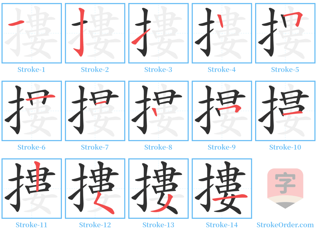 摟 Stroke Order Diagrams