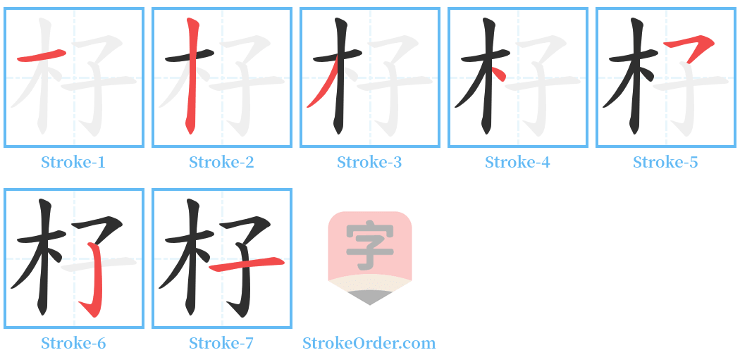 杍 Stroke Order Diagrams