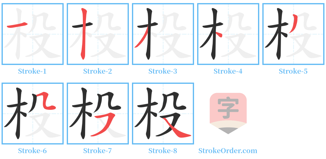 杸 Stroke Order Diagrams