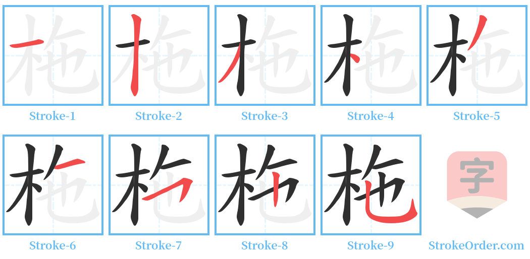 柂 Stroke Order Diagrams