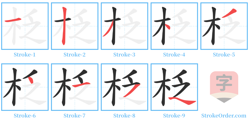 柉 Stroke Order Diagrams