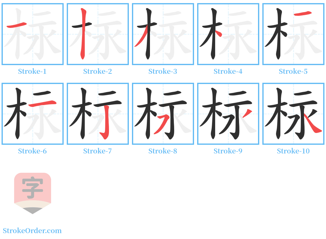 柡 Stroke Order Diagrams