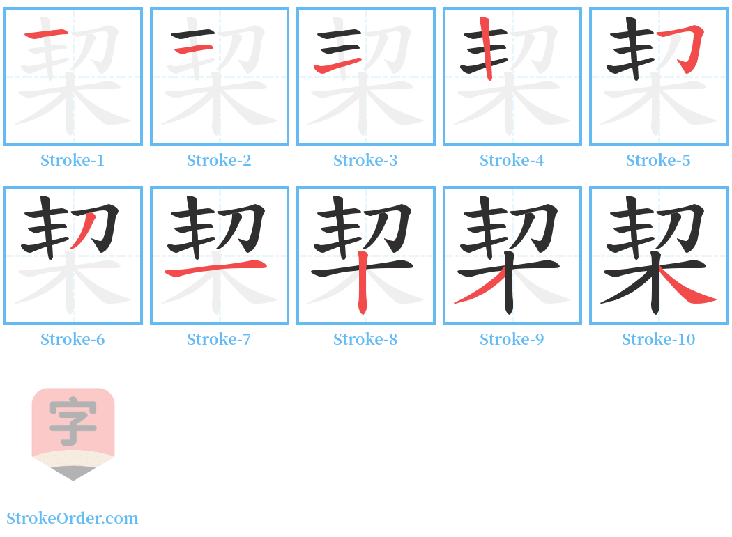 栔 Stroke Order Diagrams