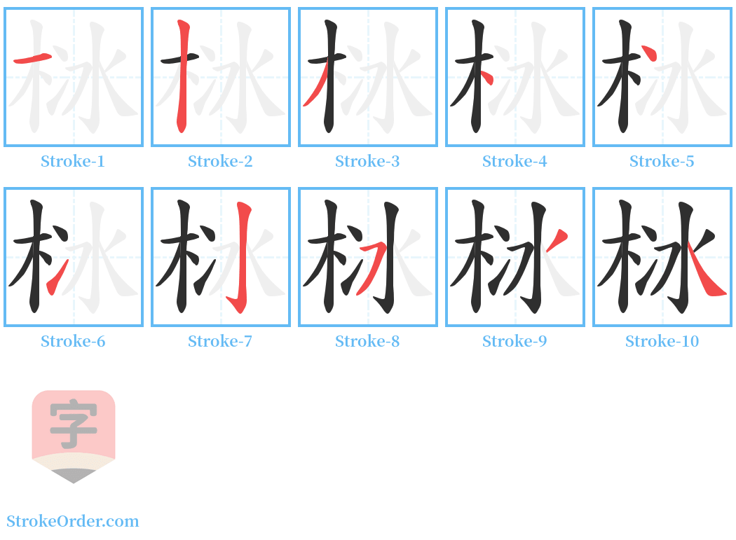 栤 Stroke Order Diagrams