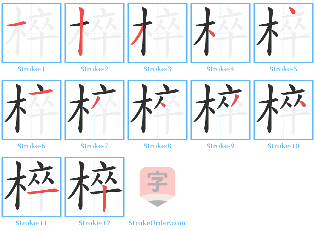 椊 Stroke Order Diagrams