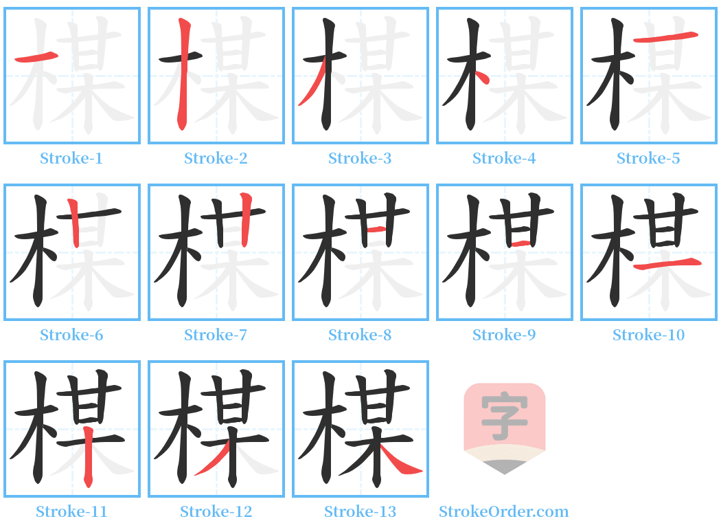 楳 Stroke Order Diagrams