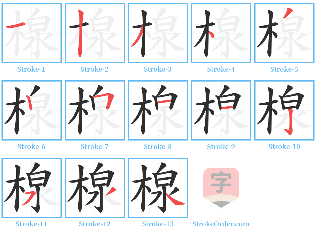 楾 Stroke Order Diagrams