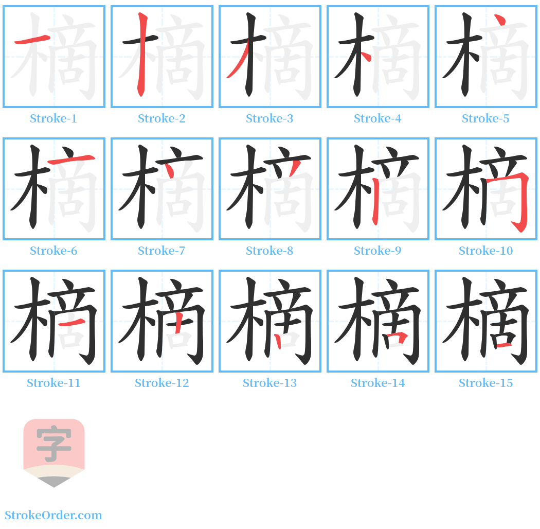 樀 Stroke Order Diagrams