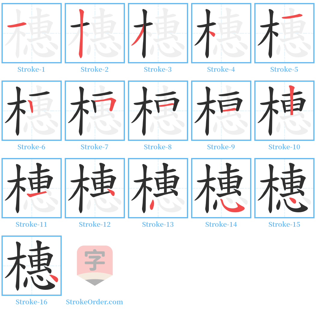 橞 Stroke Order Diagrams