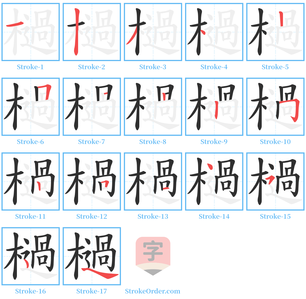 檛 Stroke Order Diagrams