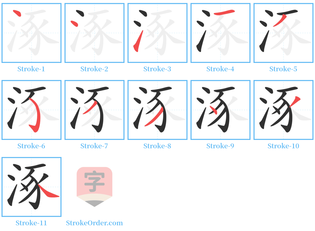 涿 Stroke Order Diagrams