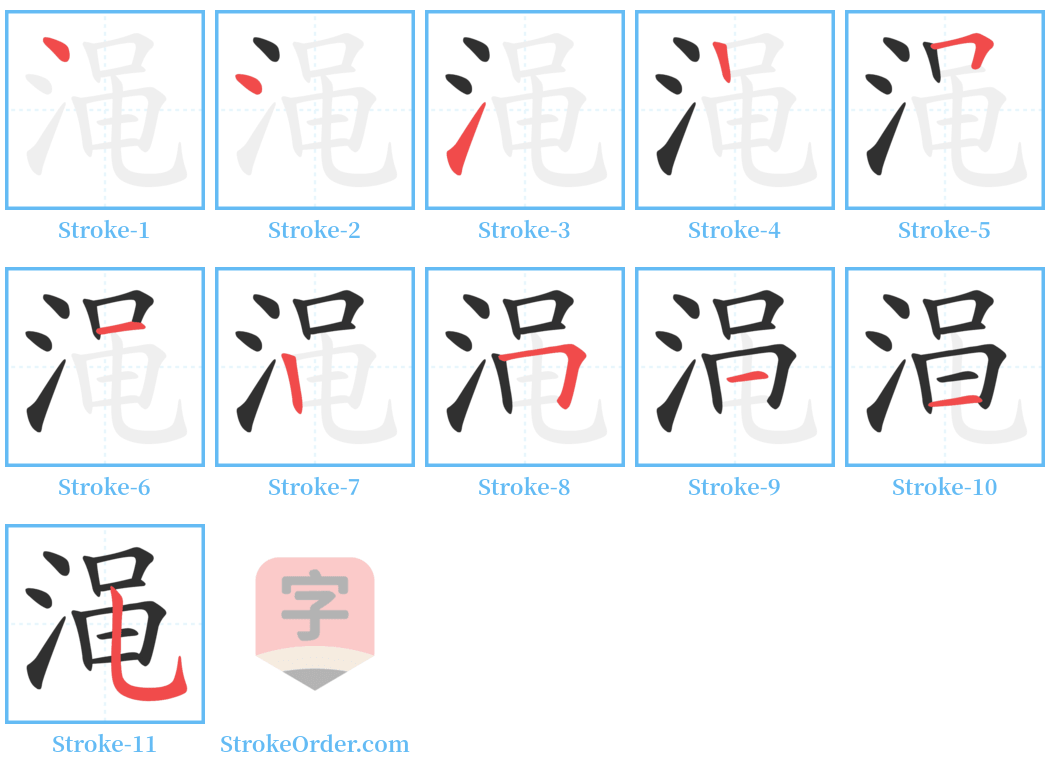 渑 Stroke Order Diagrams