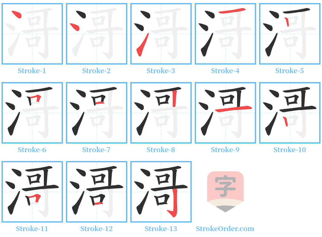 滒 Stroke Order Diagrams