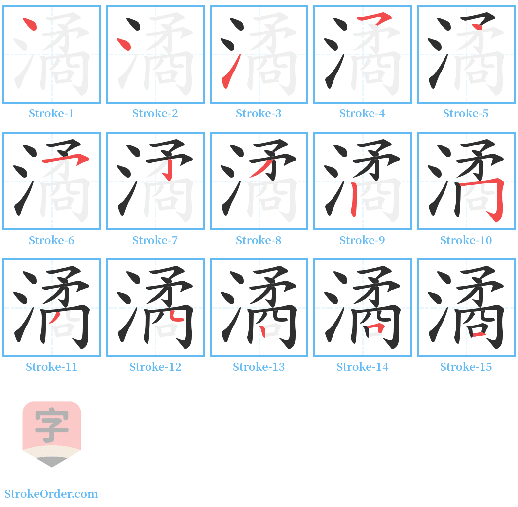 潏 Stroke Order Diagrams