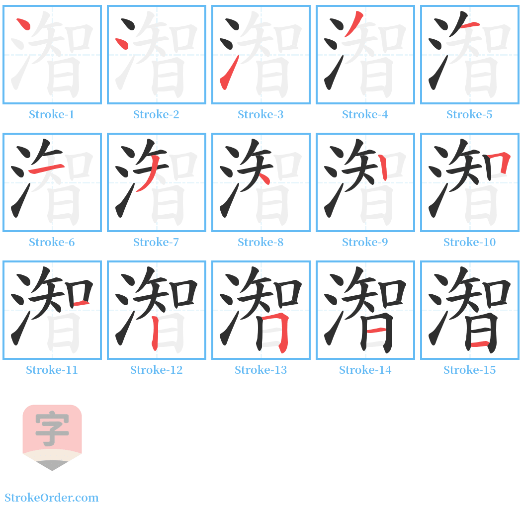 潪 Stroke Order Diagrams