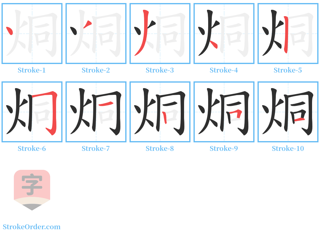 烔 Stroke Order Diagrams