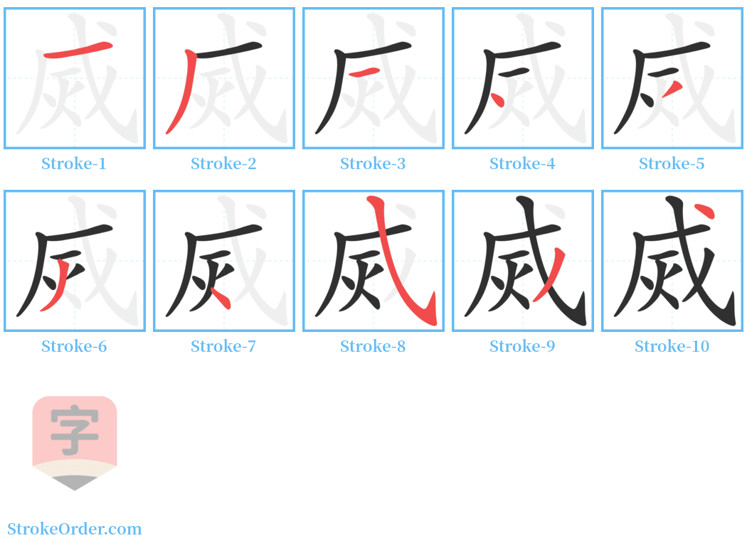 烕 Stroke Order Diagrams