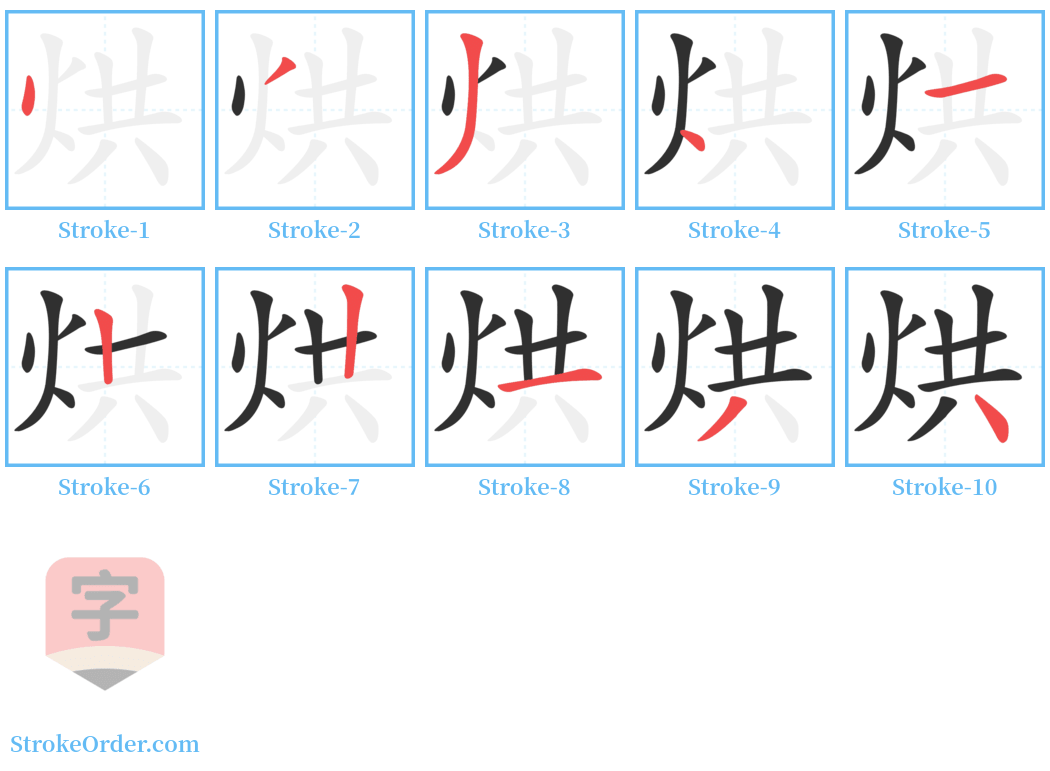 烘 Stroke Order Diagrams