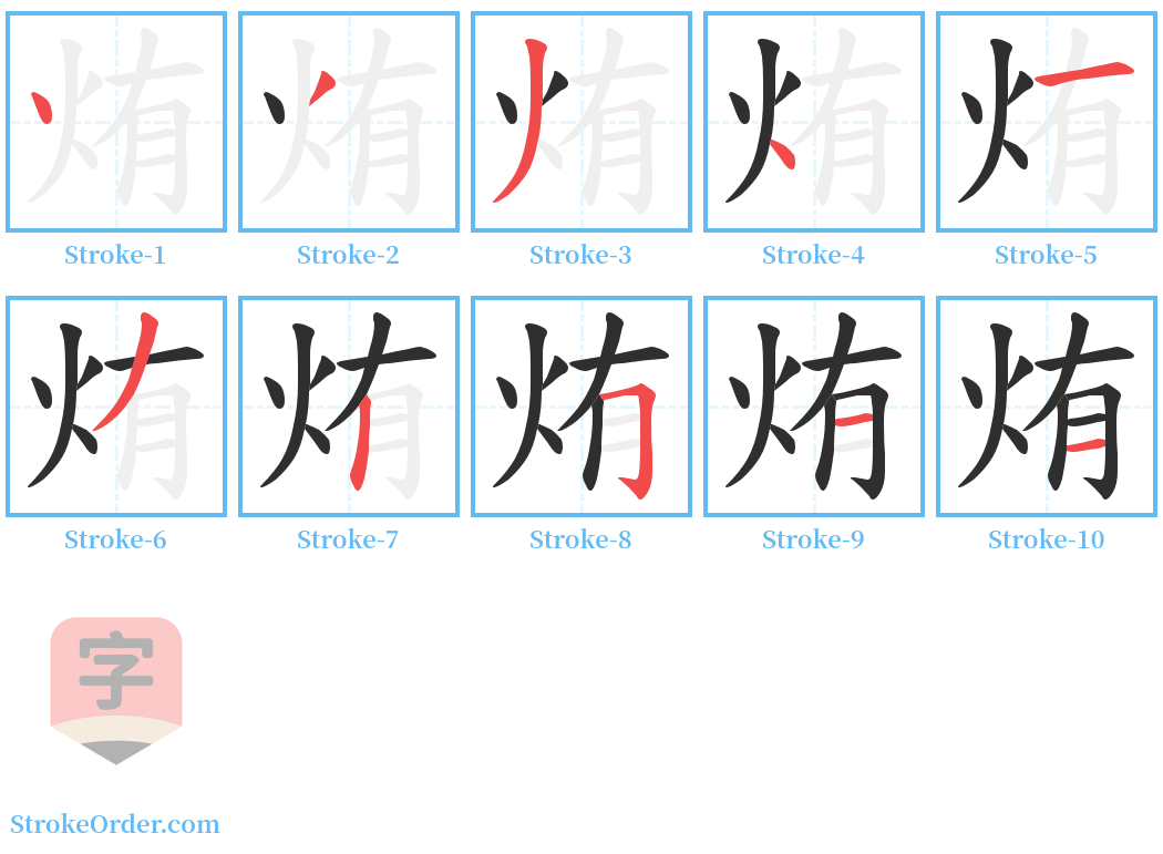 烠 Stroke Order Diagrams