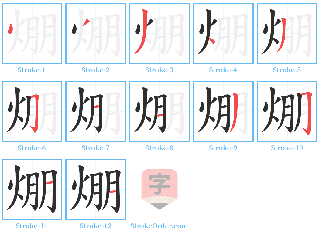 焩 Stroke Order Diagrams