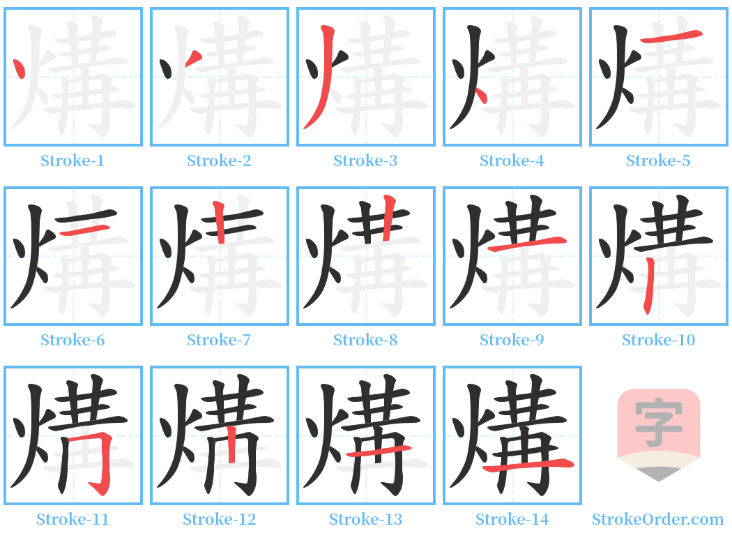 煹 Stroke Order Diagrams