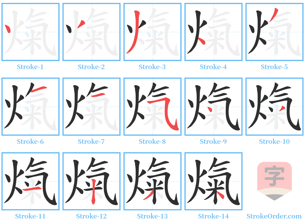 熂 Stroke Order Diagrams