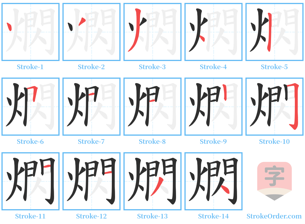 熌 Stroke Order Diagrams