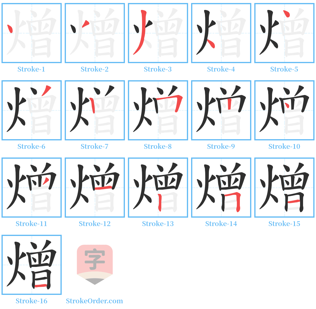 熷 Stroke Order Diagrams