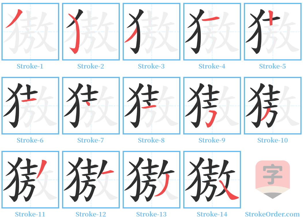 獓 Stroke Order Diagrams