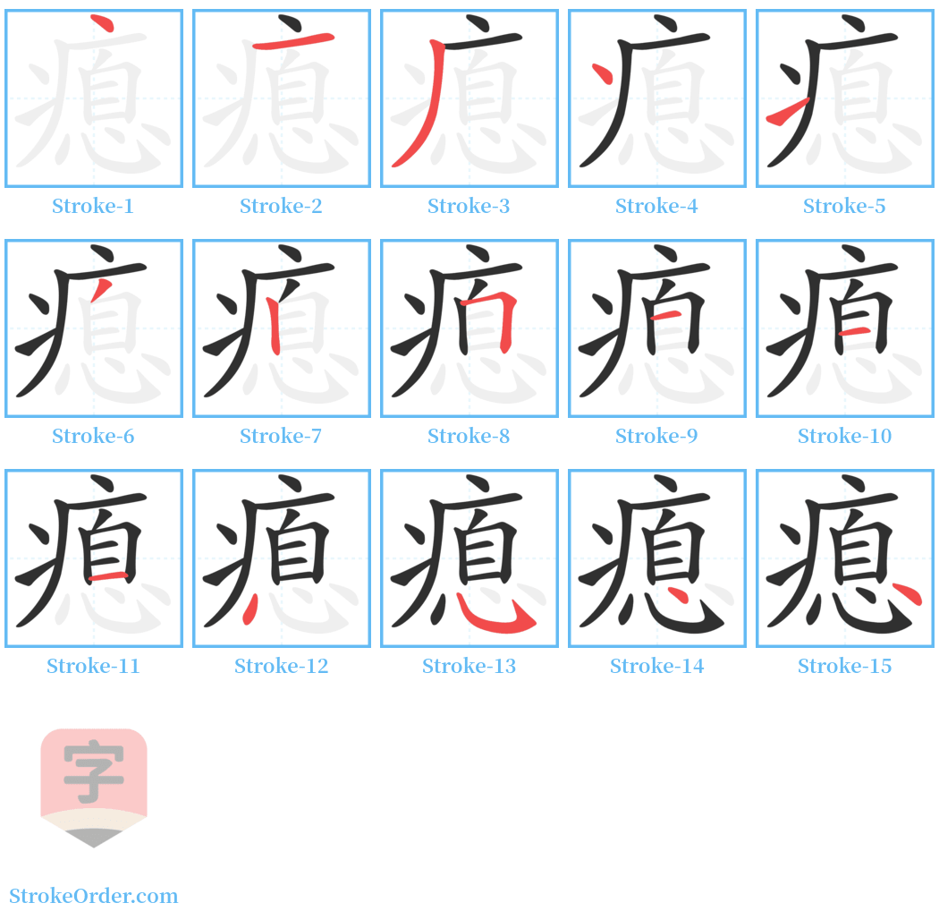 瘜 Stroke Order Diagrams