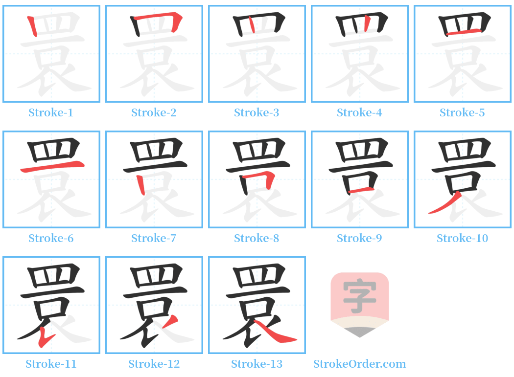 睘 Stroke Order Diagrams