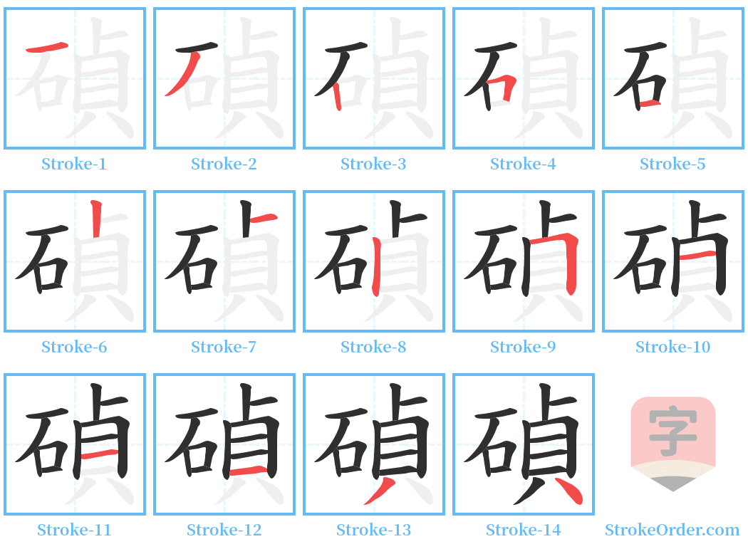 碵 Stroke Order Diagrams