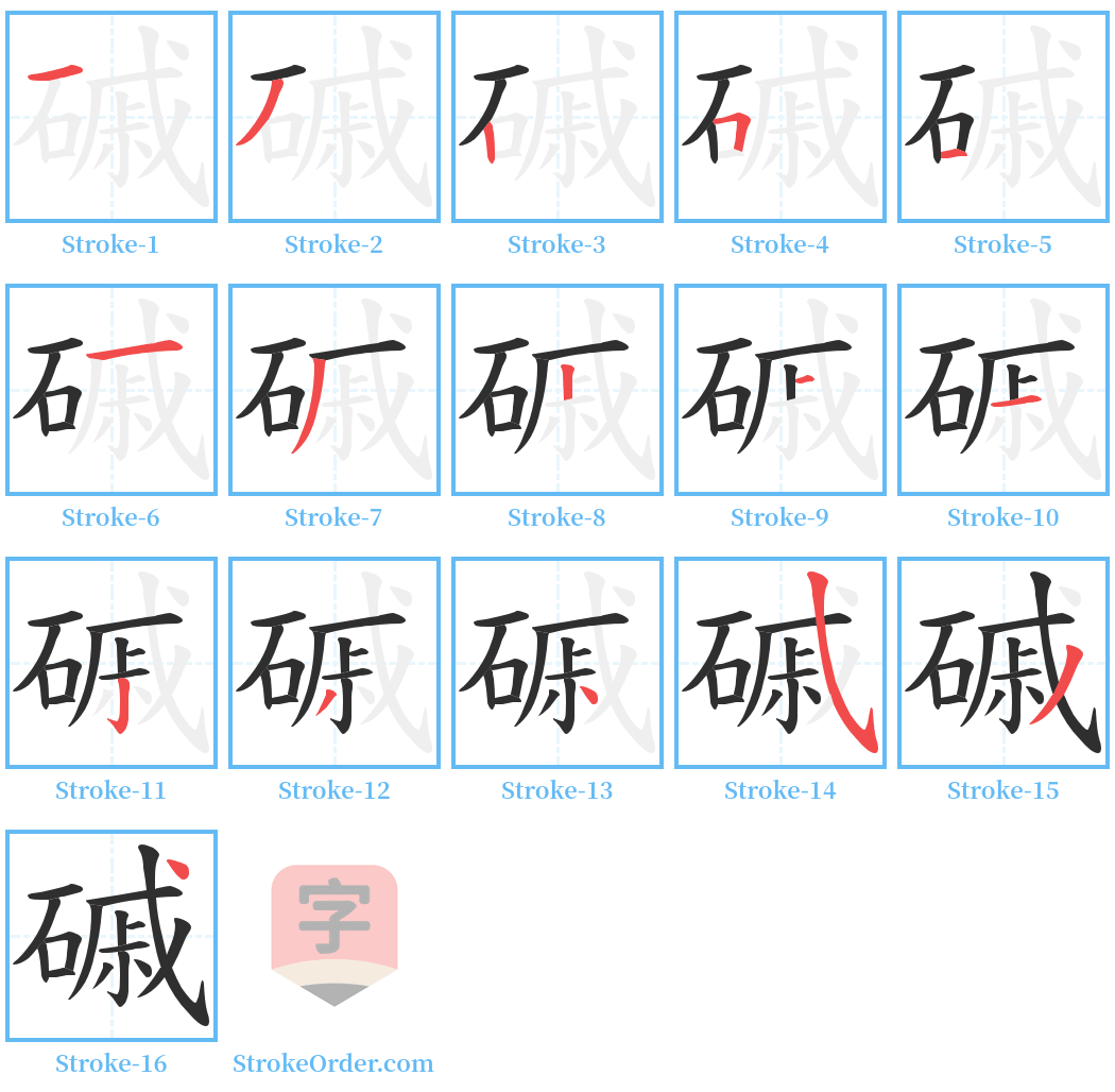 磩 Stroke Order Diagrams