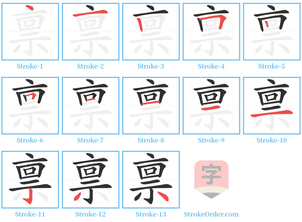 禀 Stroke Order Diagrams