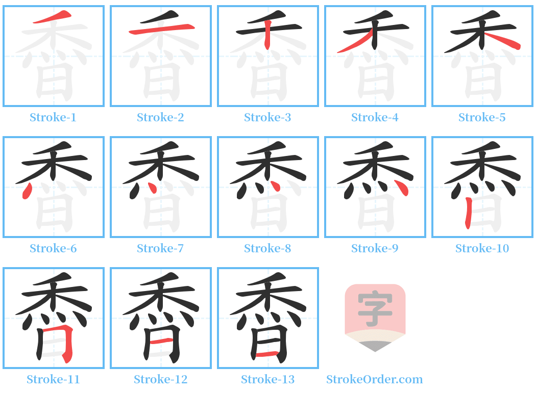 稥 Stroke Order Diagrams