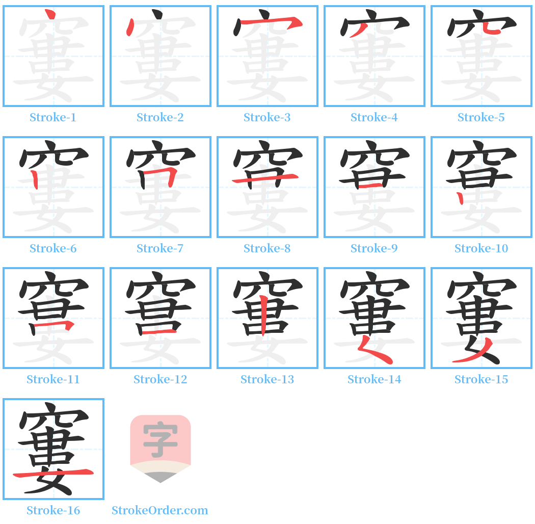 窶 Stroke Order Diagrams