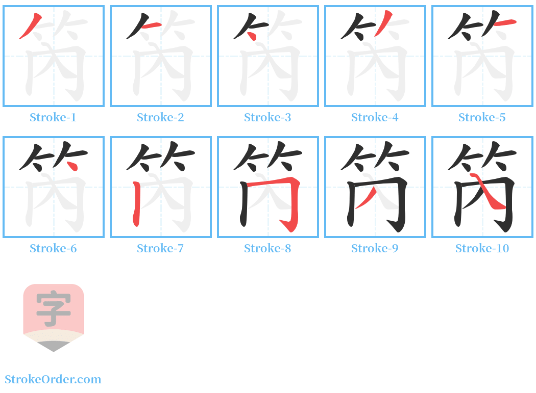 笍 Stroke Order Diagrams