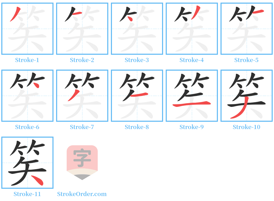 笶 Stroke Order Diagrams